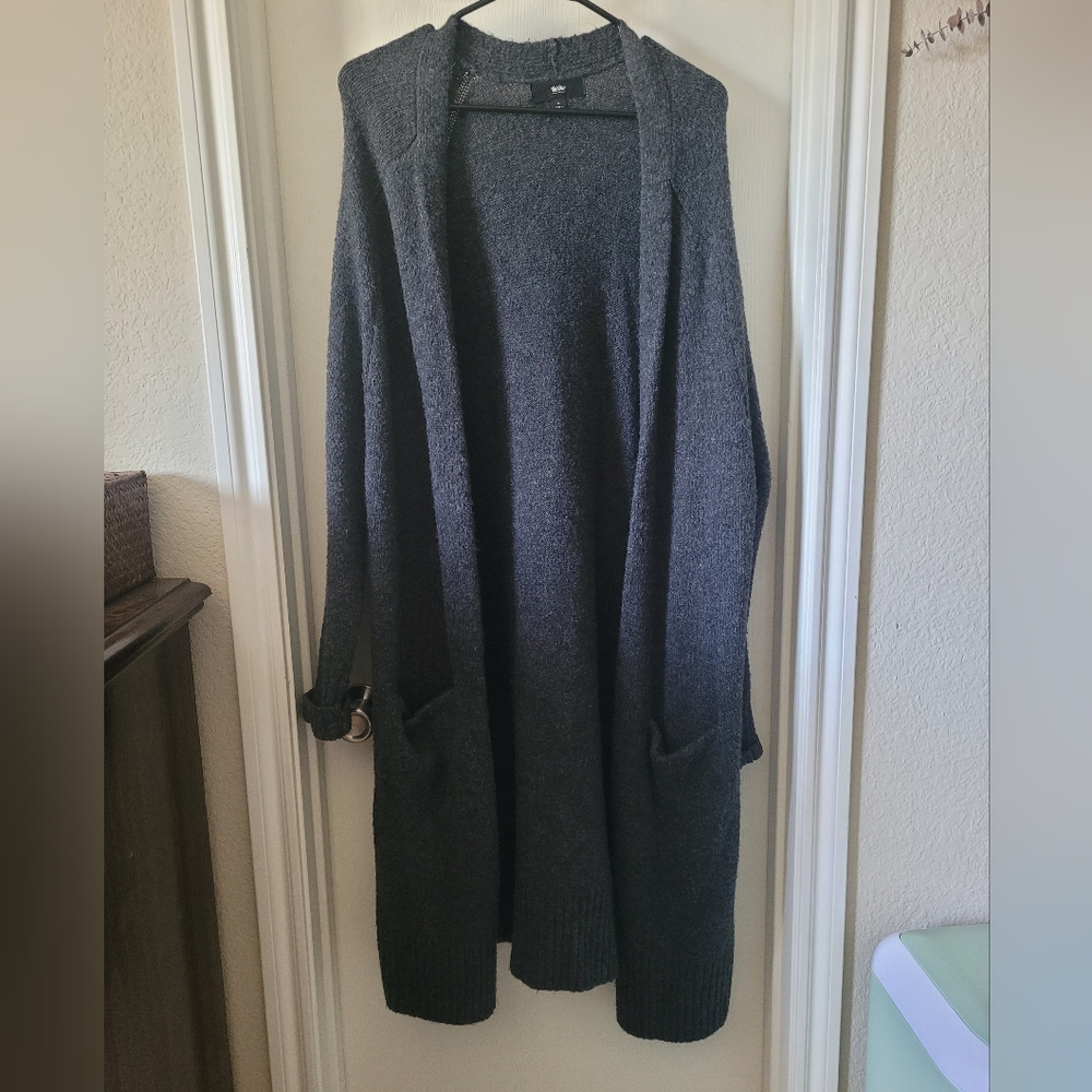 Charcoal Grey Maxi Cardigan